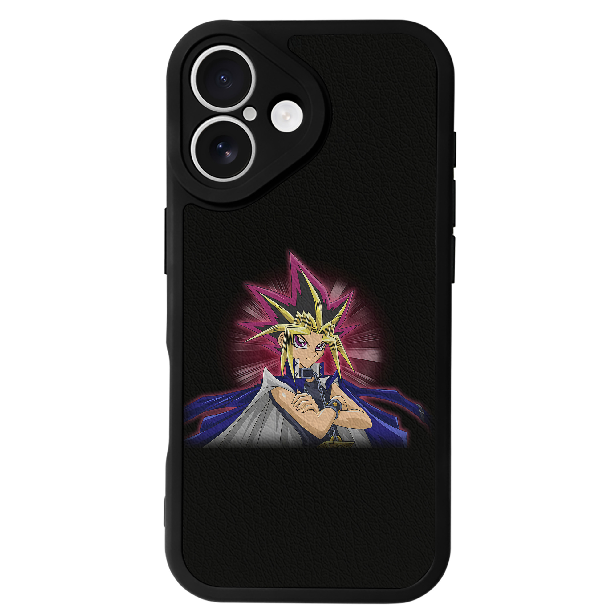 （画像用） 遊☆戯☆王 Yu-Gi-Oh! 【iPhone 16シリーズ対応】シリコンスマホケース（レザー調） 材質：シリコン